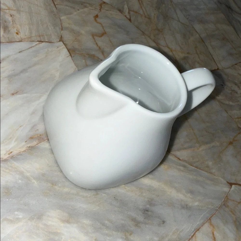 Pier 1 Luminous White‎ Porcelain Creamer Pitcher Dishwasher Safe Mini Milk Jug